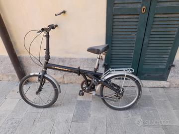 bicicletta pieghevole 20' nera opaca