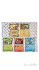 lotto 5 carte pokemon promo set 151 zapdos ex