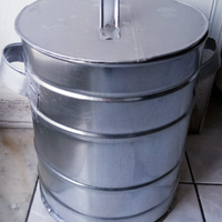 Contenitore in zincato per ceneri del camino