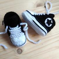 Scarpine neonato uncinetto lana, leggi descrizione