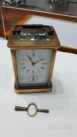 Orologio in ottone da carrozza dell'800