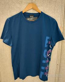 T-Shirt Just Cavalli Uomo Blu Nuova Taglia S