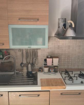 Cucina lineare con elettrodomestici