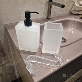 Set bagno porta sapone porta spazzolino gel