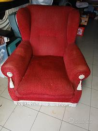 poltrona rossa vintage 