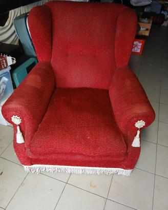 poltrona rossa vintage 