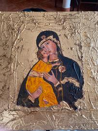 quadro madonna con bimbo