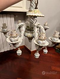 Lampadario in vetro di murano antico metà ‘900