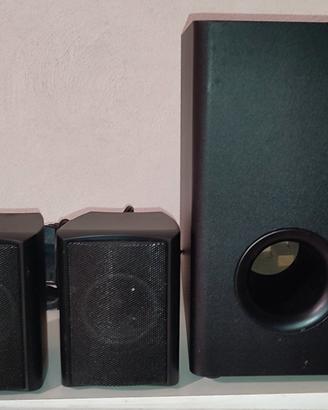 Kit casse acustiche 4x15W RMS per PC,home theater