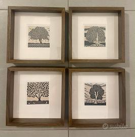 Set 4 quadri - Alberi