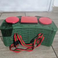 Cassone per pesca / Box porta vivo con accessori