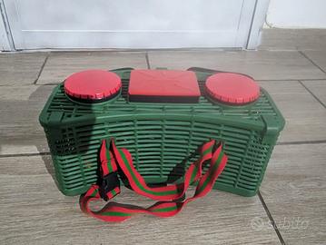 Cassone per pesca / Box porta vivo con accessori