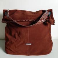 Borsa sacco donna Carpisa in pelle scamosciata