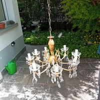 lampadario vintage gocce vetro 