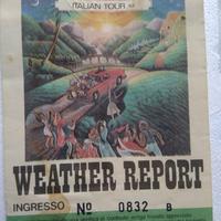 biglietto concerto Weather Report tour 83 Brescia