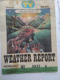 biglietto concerto Weather Report tour 83 Brescia