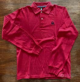 Benetton Polo Manica Lunga Rossa