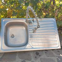 Lavello da incasso in acciaio inox CM Mondial 86x5