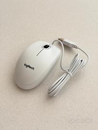 Mouse Logitech B100 Optical bianco Nuovo!