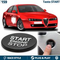 Tasto START STOP per Alfa Romeo 159 Pulsante Nero