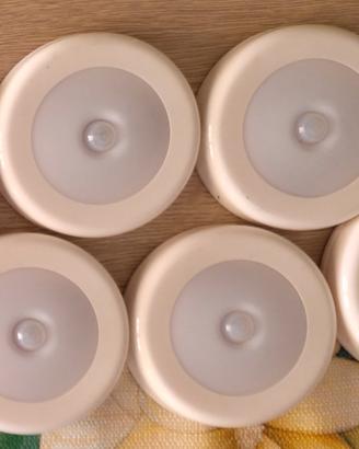 luce tonda calda led wireless kit da 6