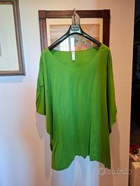 abito cotone verde Eres a pippistrello taglia unic