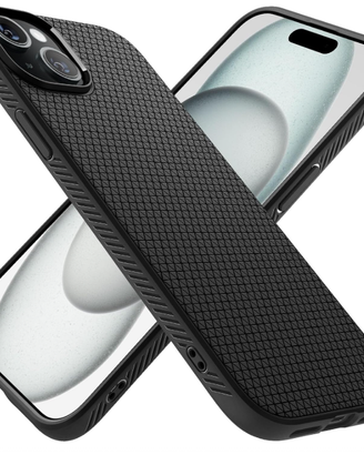 Cover Spigen compatibile con iPhone 15: nero opaco