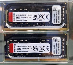 RAM Kingston 16GB (2x8GB) DDR4 3200MT/s CL20