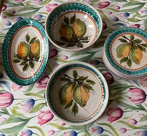 Set 8 pz ceramiche Siciliane limoni
