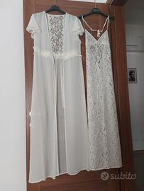 Sottoveste intima di pizzo con vestaglia Yamamay.