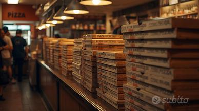 Pizzeria d'asporto con ampia clientela