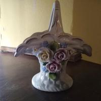 Capodimonte porcellana, cestino anni 40