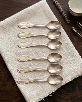 Set 6 cucchiaini in argento 800 vintage