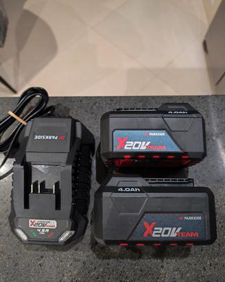Batterie e caricabatteria 20v parkside 