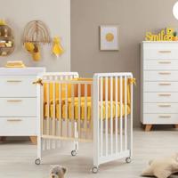 Lettino azzurra glam bianco da 0 a 3 anni