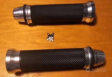 Manopole Manubrio Moto 22mm Alluminio Gomma