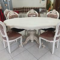 tavolo e sedie shabby 