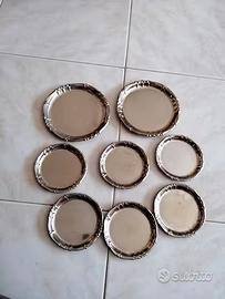 Sottobicchieri acciaio con sottobottiglie 