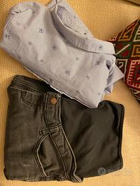 Premaman jeans e camicia