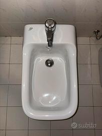 Bidet + miscelatore in ceramica, anni 80