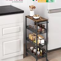 Carrello a 4 ripiani cucina VASAGLE