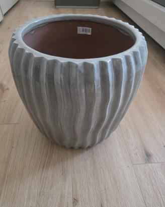 Vaso in terraccotta decorato ceramica