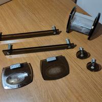 Set arredo bagno vintage in vetro scuro