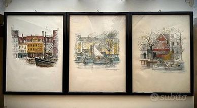 Set 3 stampe Vintage Mads Stage – Copenaghen