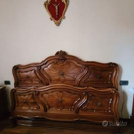 Letto matrimoniale stile barocco piemontese