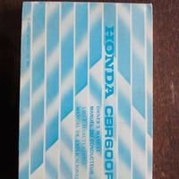 Honda Cbr 600 1987 libretto uso e manutenzionee