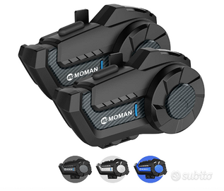 Moman Interfono Moto, H2 Pro【2 Pezzi Fibra di carb