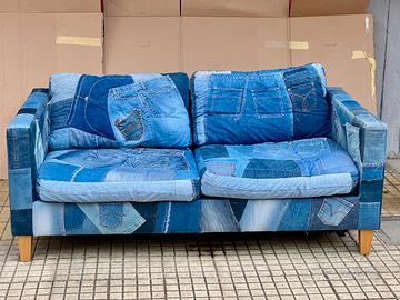 Divano in jeans 2 posti