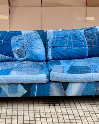 Divano in jeans 2 posti