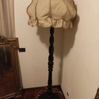 LAMPADA DA TERRA VINTAGE LEGNO MOGANO